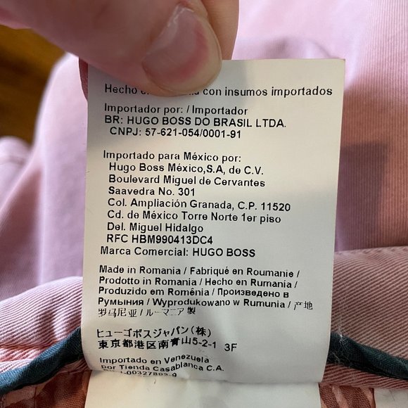 Hugo Boss Men's 'Rigan-Short' Salmon Pink Shorts, Size 34R x 2 - Picture 12 of 15